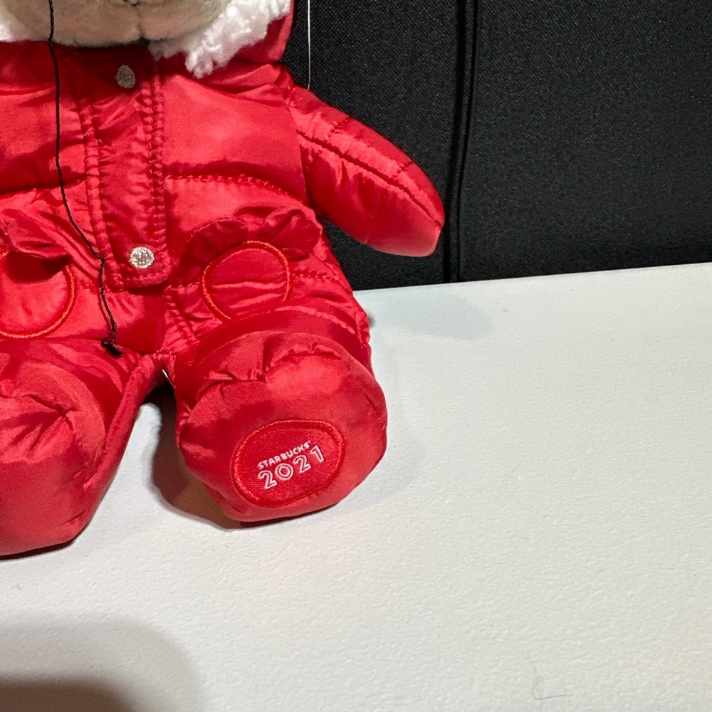 Starbucks‎ Bearista 2021 Limited Edition Red Puffer Snowsuit Plush Toy - Picture 2 of 5
